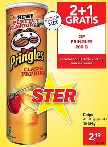 Promoties Chips paprika - Pringles - Geldig van 13/03/2019 tot 26/03/2019 bij Makro