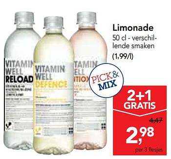 Promoties Limonade verschillende smaken - Vitamin Well - Geldig van 13/03/2019 tot 26/03/2019 bij Makro