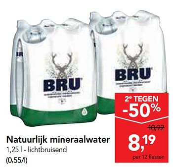 Promoties Natuurlijk mineraalwater lichtbruisend - Bru - Geldig van 13/03/2019 tot 26/03/2019 bij Makro