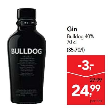 Promoties Gin bulldog - Bulldog - Geldig van 13/03/2019 tot 26/03/2019 bij Makro