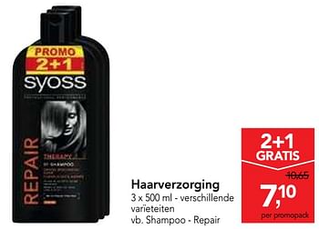 Promoties Haarverzorging shampoo - repair - Syoss - Geldig van 13/03/2019 tot 26/03/2019 bij Makro