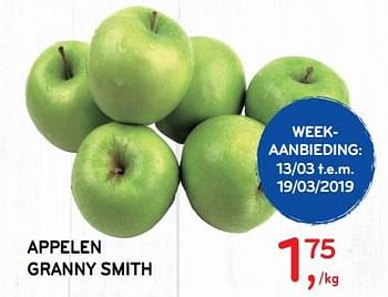 Promoties Appelen granny smith - Huismerk - Alvo - Geldig van 13/03/2019 tot 19/03/2019 bij Alvo