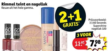 Promoties Rimmel teint en nagellak seconds supershine nagellak 320 - Rimmel - Geldig van 12/03/2019 tot 24/03/2019 bij Kruidvat