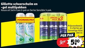 Promoties Gillette scheerschuim en -gel multipakken series gel gevoelige huid - Gillette - Geldig van 12/03/2019 tot 24/03/2019 bij Kruidvat