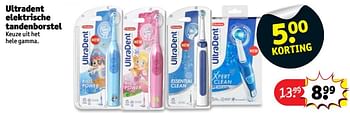 Promoties Ultradent elektrische tandenborstel - Ultradent - Geldig van 12/03/2019 tot 24/03/2019 bij Kruidvat
