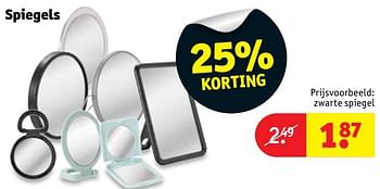 Promoties Spiegels zwarte spiegel - Huismerk - Kruidvat - Geldig van 12/03/2019 tot 24/03/2019 bij Kruidvat