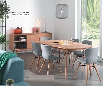 Promoties Verlengbare tafel - Huismerk - Domo Meubelen & Deco - Geldig van 01/03/2019 tot 30/04/2019 bij Domo Meubelen & Deco
