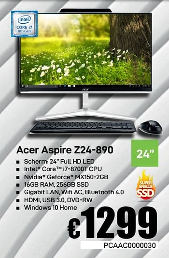 Promotions Acer aspire z24-890 - Acer - Valide de 08/03/2019 à 07/04/2019 chez Compudeals