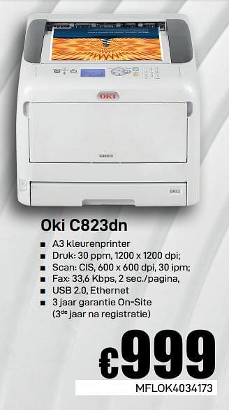 Promoties Oki c823dn - OKI - Geldig van 08/03/2019 tot 07/04/2019 bij Compudeals