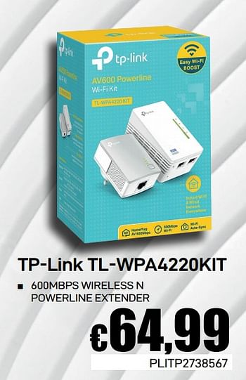 Promoties Tp-link tl-wpa4220kit - TP-LINK - Geldig van 08/03/2019 tot 07/04/2019 bij Compudeals