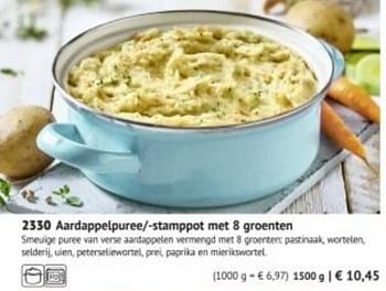 Promoties Aardappelpuree- stamppot met 8 groenten - Huismerk - Bofrost - Geldig van 01/03/2019 tot 29/09/2019 bij Bofrost