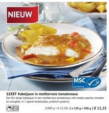 Promotions Kabeliauw in mediterrane tomatensaus - Produit maison - Bofrost - Valide de 01/03/2019 à 29/09/2019 chez Bofrost