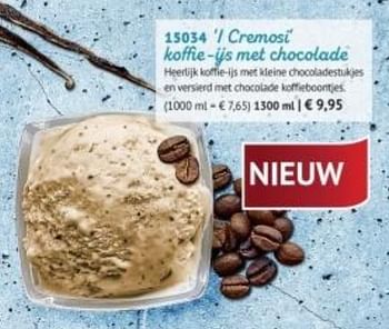 Promoties `l cremtosi koffie- ijs met chocolade - Huismerk - Bofrost - Geldig van 01/03/2019 tot 29/09/2019 bij Bofrost