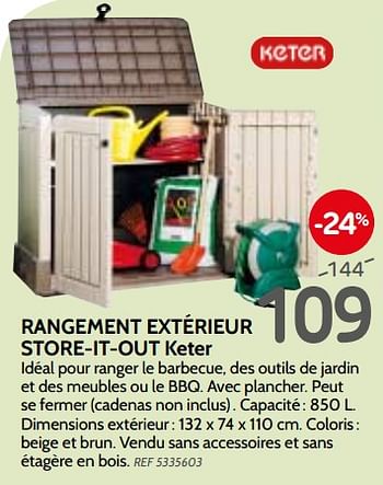 Promotions Rangement extérieur store-it-out keter - Keter - Valide de 13/03/2019 à 01/04/2019 chez BricoPlanit