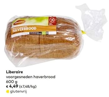 Promoties Liberaire voorgesneden haverbrood - Liberaire - Geldig van 06/03/2019 tot 02/04/2019 bij Bioplanet