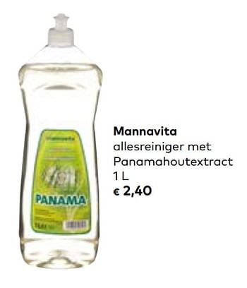 Promoties Mannavita allesreiniger met panamahoutextract - Mannavita - Geldig van 06/03/2019 tot 02/04/2019 bij Bioplanet