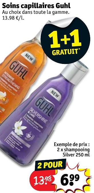 Promotions 2 x shampooing silver - Guhl - Valide de 12/03/2019 à 24/03/2019 chez Kruidvat