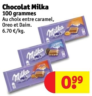 Promotions Chocolat milka - Milka - Valide de 12/03/2019 à 24/03/2019 chez Kruidvat