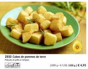 Promotions Cubes de pommes de terre - Produit maison - Bofrost - Valide de 01/03/2019 à 29/09/2019 chez Bofrost