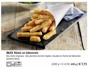 Promotions Röstis en bâtonnets - Produit maison - Bofrost - Valide de 01/03/2019 à 29/09/2019 chez Bofrost