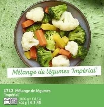 Promotions Mélange de légumes impérial - Produit maison - Bofrost - Valide de 01/03/2019 à 29/09/2019 chez Bofrost