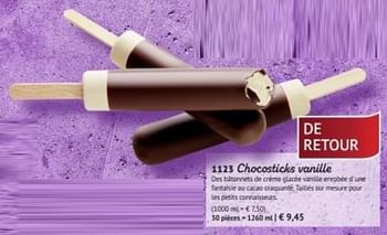 Promotions Chocosticks vanille - Produit maison - Bofrost - Valide de 01/03/2019 à 29/09/2019 chez Bofrost