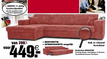 Promoties Hoeksalon brighton - Huismerk - Seats and Sofas - Geldig van 11/03/2019 tot 17/03/2019 bij Seats and Sofas