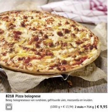 Promotions Pizza bolognese - Produit maison - Bofrost - Valide de 01/03/2019 à 29/09/2019 chez Bofrost