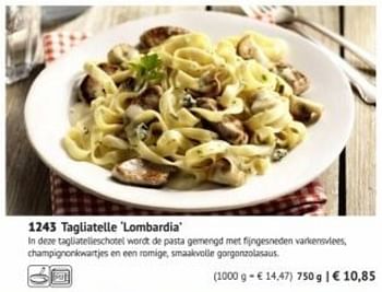 Promotions Tagliatelle lombardia - Produit maison - Bofrost - Valide de 01/03/2019 à 29/09/2019 chez Bofrost