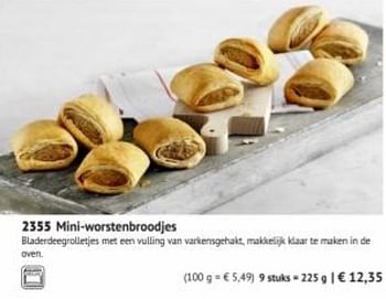Promotions Mini-worstenbroodjes - Produit maison - Bofrost - Valide de 01/03/2019 à 29/09/2019 chez Bofrost