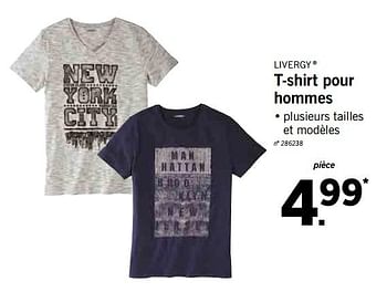 Promotions T-shirt pour hommes - Livergy - Valide de 18/03/2019 à 23/03/2019 chez Lidl