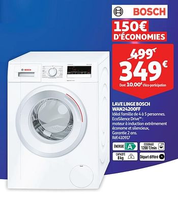 Promotions Lave linge bosch wan24200ff - Bosch - Valide de 13/03/2019 à 26/03/2019 chez Auchan Ronq