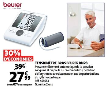 Promotions Tensiomètre bras beurer bm28 - Beurer - Valide de 13/03/2019 à 26/03/2019 chez Auchan Ronq
