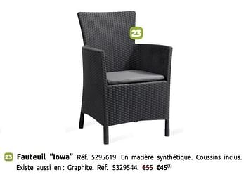 Promoties Fauteuil iowa - Allibert - Geldig van 01/04/2019 tot 30/06/2019 bij Brico