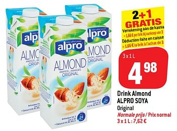 Promoties Drink almond alpro soya - Alpro - Geldig van 13/03/2019 tot 19/03/2019 bij Match