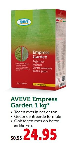 Promoties Aveve empress garden - Huismerk - Aveve - Geldig van 27/03/2019 tot 06/04/2019 bij Aveve