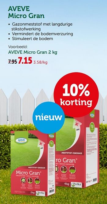 Promoties Aveve micro gran - Huismerk - Aveve - Geldig van 27/03/2019 tot 06/04/2019 bij Aveve
