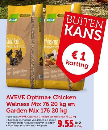 Promoties Aveve optima+ chicken welness mix - Huismerk - Aveve - Geldig van 27/03/2019 tot 06/04/2019 bij Aveve