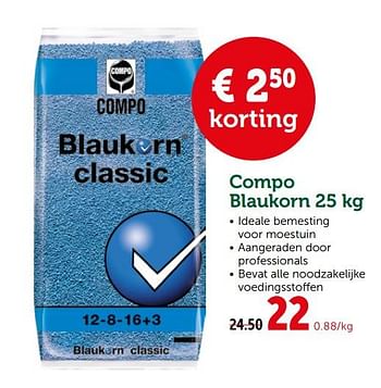 Promoties Compo blaukorn - Compo - Geldig van 27/03/2019 tot 06/04/2019 bij Aveve