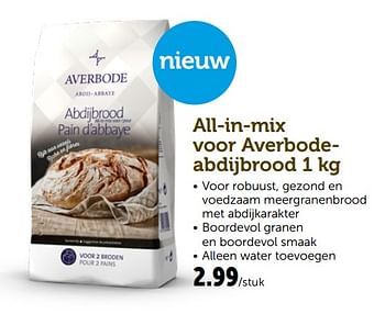 Promoties All-in-mix voor averbode-abdijbrood - Huismerk - Aveve - Geldig van 27/03/2019 tot 06/04/2019 bij Aveve