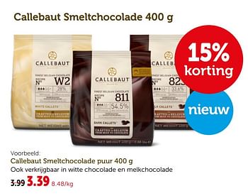 Promoties Callebaut smeltchocolade puur - Callebaut - Geldig van 27/03/2019 tot 06/04/2019 bij Aveve