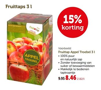 Promoties Fruittap appel troebel - Fruittap - Geldig van 27/03/2019 tot 06/04/2019 bij Aveve