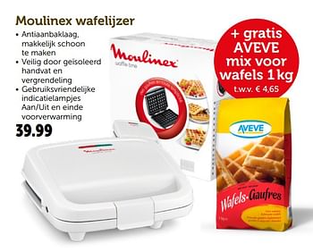 Promoties Moulinex wafelijzer - Moulinex - Geldig van 27/03/2019 tot 06/04/2019 bij Aveve
