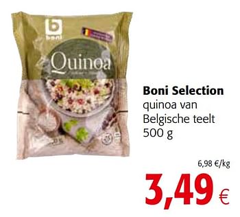 Promoties Boni selection quinoa van belgische teelt - Boni - Geldig van 13/03/2019 tot 26/03/2019 bij Colruyt