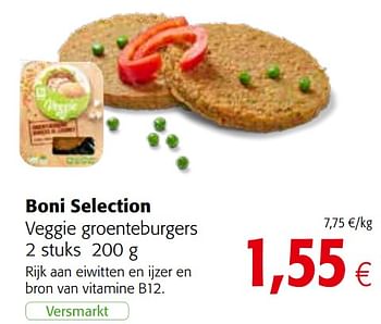 Promoties Boni selection veggie groenteburgers - Boni - Geldig van 13/03/2019 tot 26/03/2019 bij Colruyt