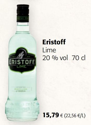 Promoties Eristoff lime - Eristoff - Geldig van 13/03/2019 tot 26/03/2019 bij Colruyt