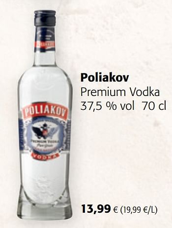 Promoties Poliakov premium vodka - poliakov - Geldig van 13/03/2019 tot 26/03/2019 bij Colruyt