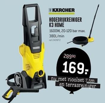 Promoties Kärcher hogedrukreiniger k3 home - Kärcher - Geldig van 14/03/2019 tot 31/03/2019 bij Freetime