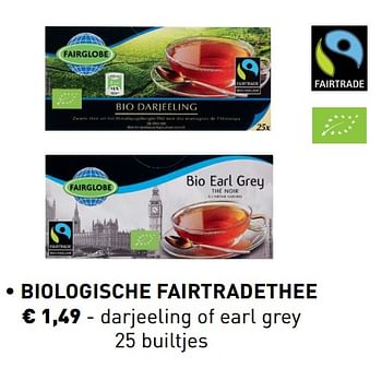 Promotions Biologische fairtradethee - Produit maison - Lidl - Valide de 18/03/2019 à 20/04/2019 chez Lidl