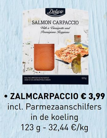 Promoties Zalmcarpaccio - Deluxe - Geldig van 18/03/2019 tot 20/04/2019 bij Lidl